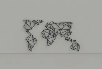 Polygon World Map Wall Art