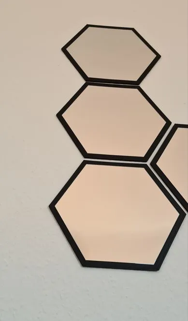 Hexagon Mirror Wall Frame