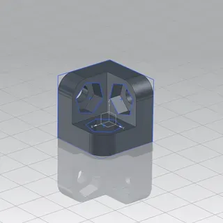 3 way corner connector - M4 - simple