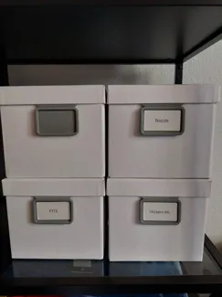 Label for IKEA TJENA and other storage boxes