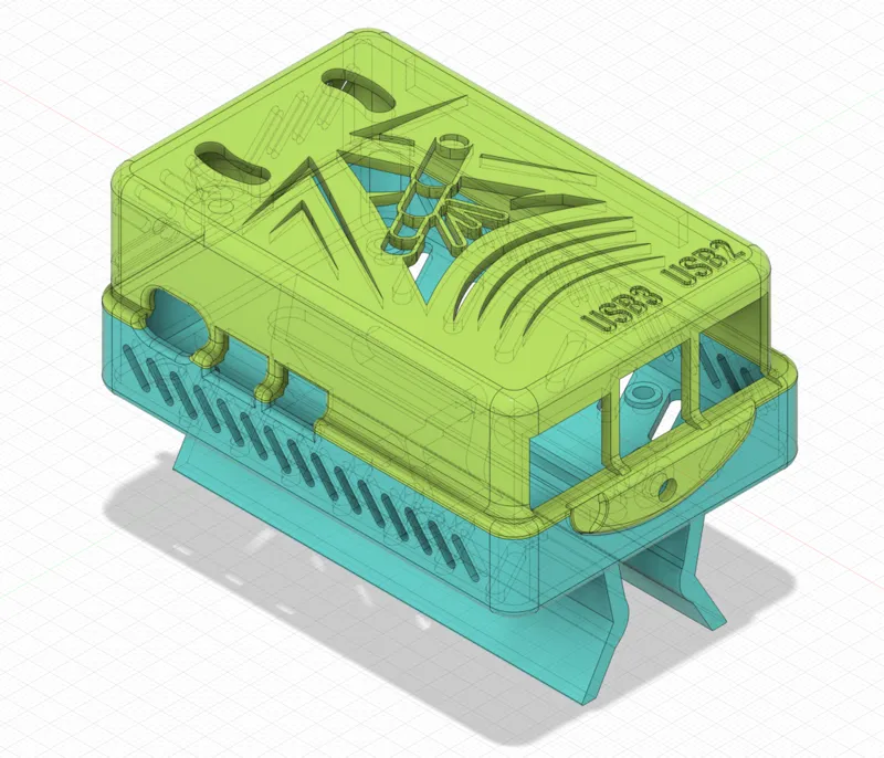 RaspberryPi 5 case with space for PiMoroni NVMe base