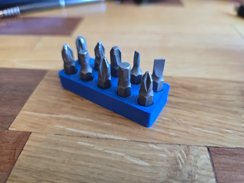 Driver bit holder tray