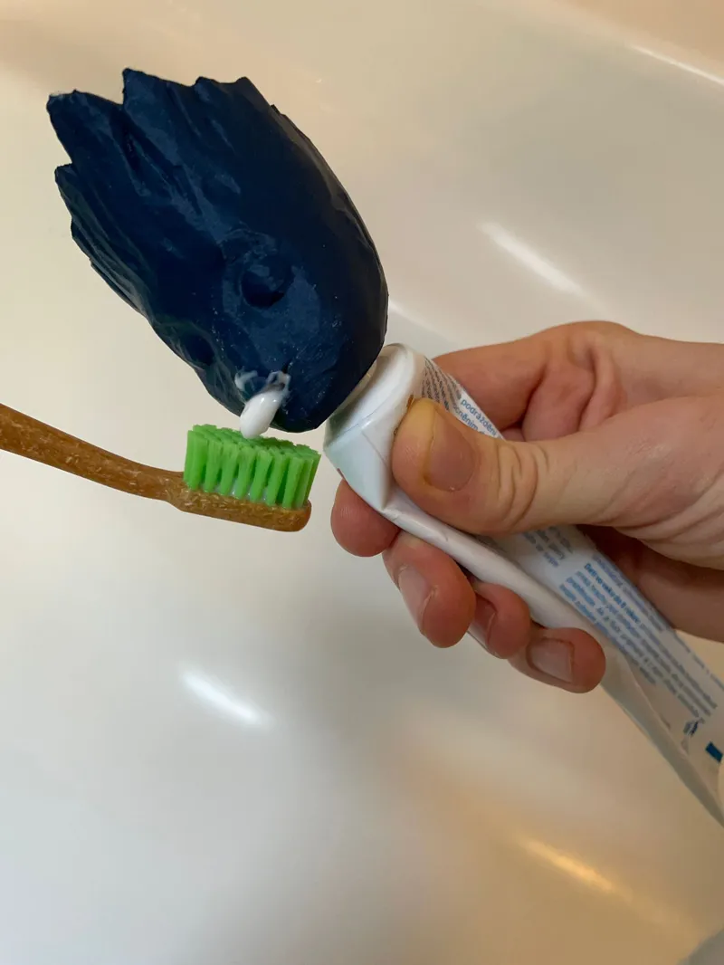 Baby Groot toothpaste topper