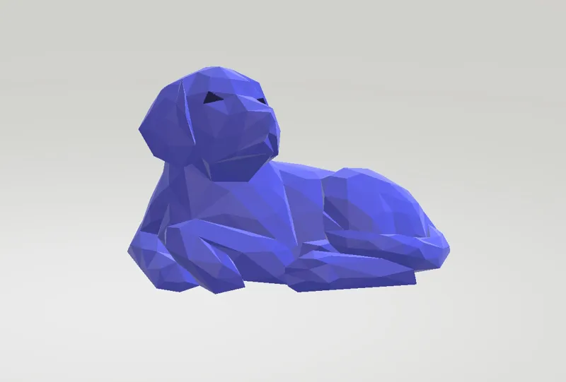 Low poly dog