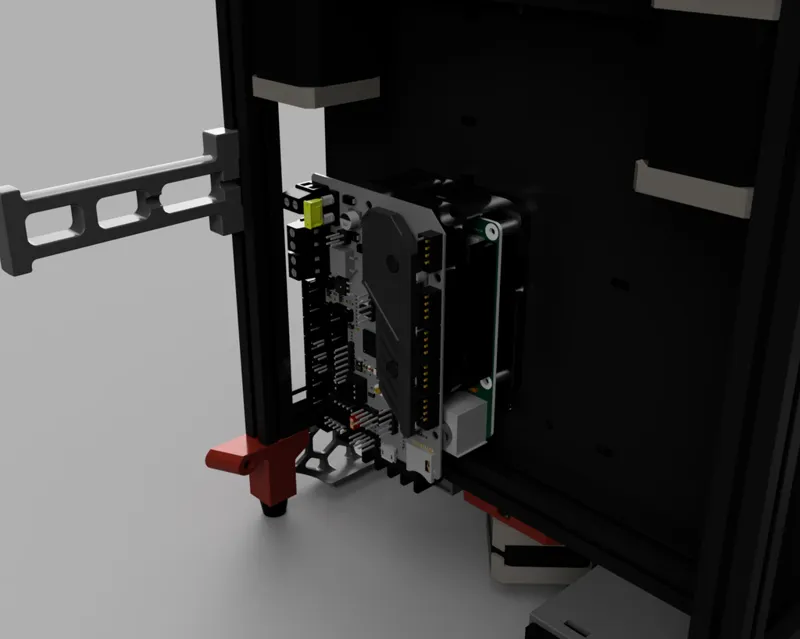 BTT E3 V3 and PI 3B stack mounting on Voron 0.1