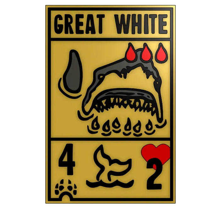 Great White Inscryption card