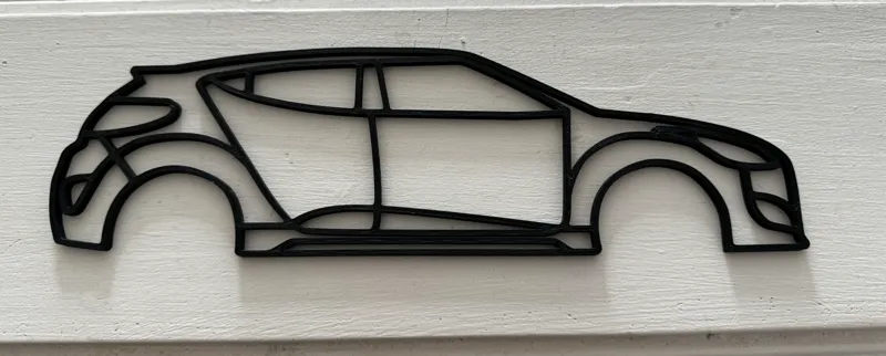 Hyundai Veloster Turbo Outline Wall Art