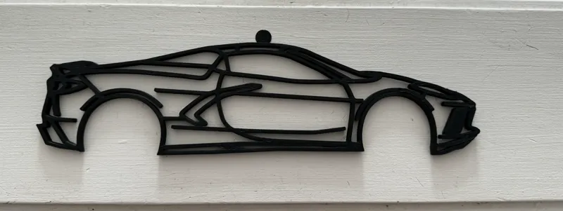 Chevy Corvette Outline Wall Art