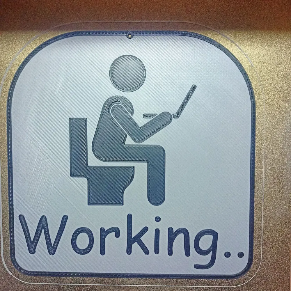 WC Sign - Working [Letrero WC - Working] by Drago - MakerWorld