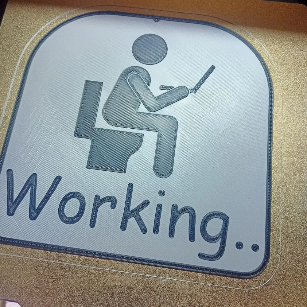 WC Sign - Working [Letrero WC - Working] by Drago - MakerWorld