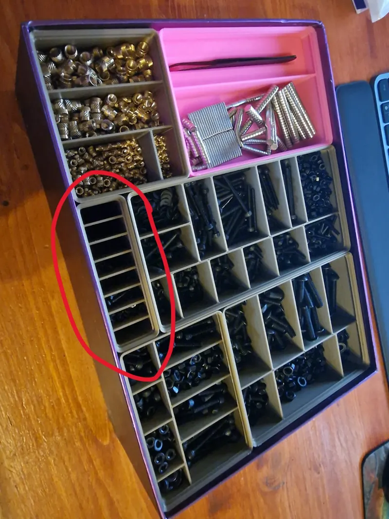 Gridfinity Inventor scaleable with asymetric