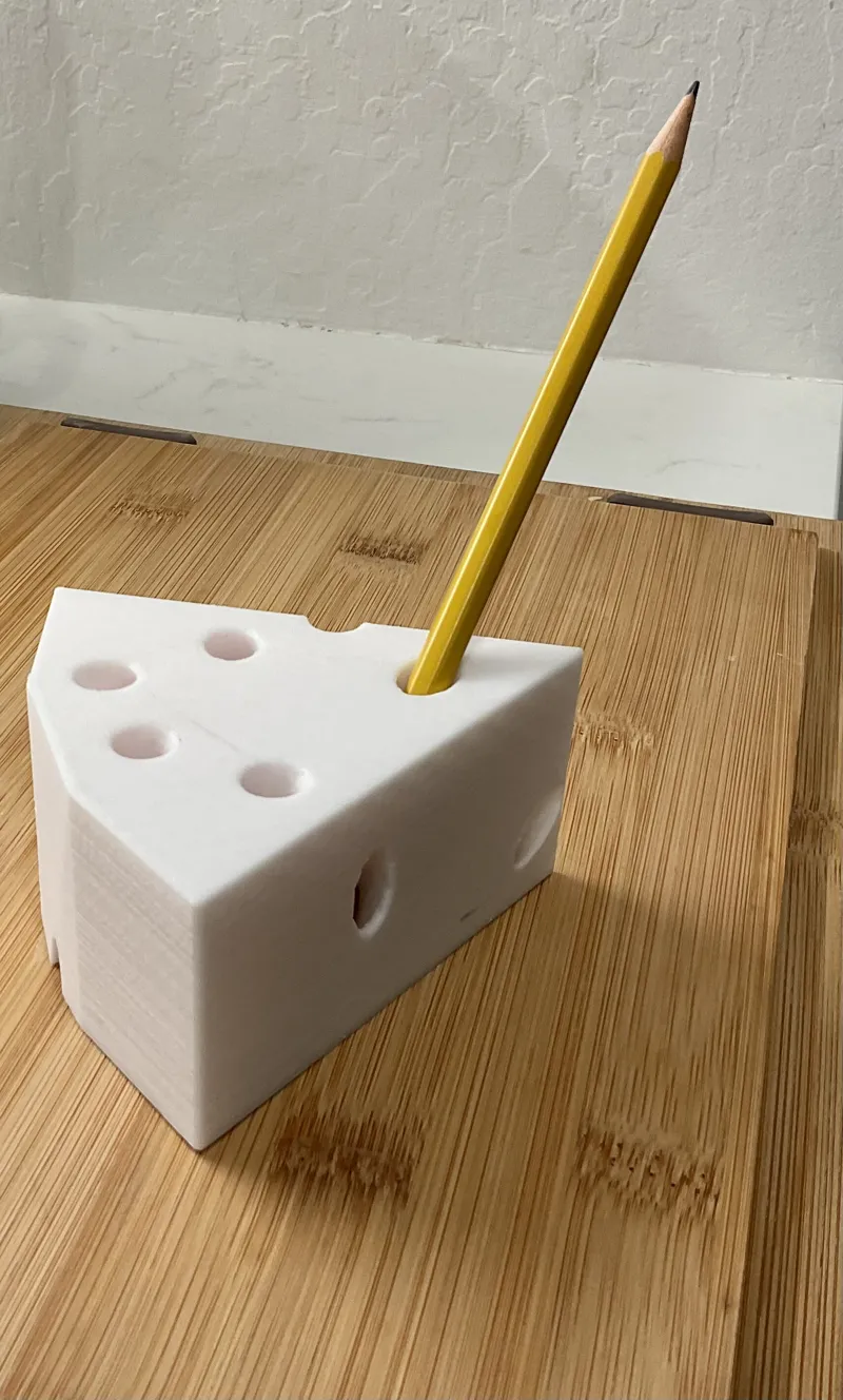 Cheese pencil holder