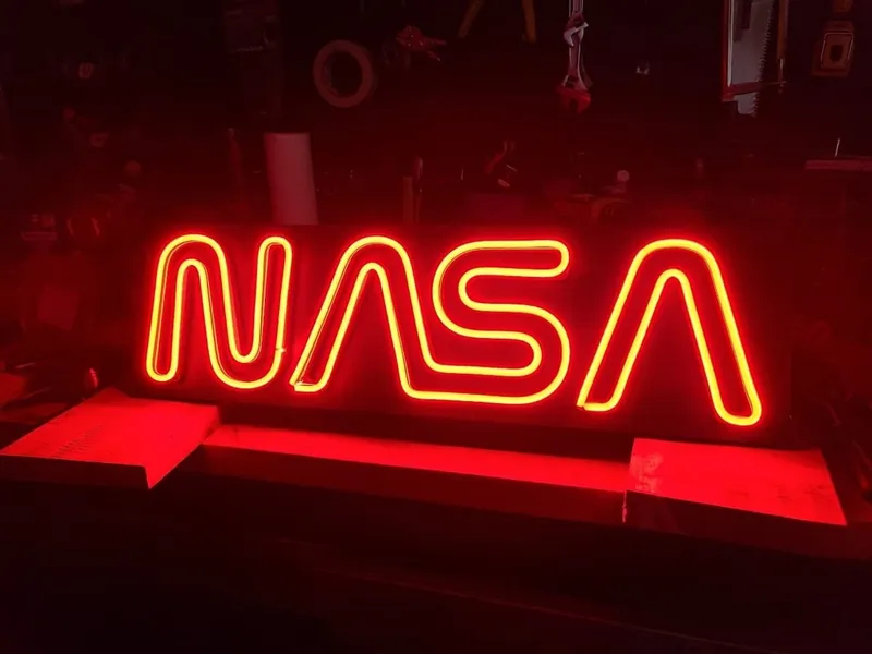 NASA Worm Neon LED Sign