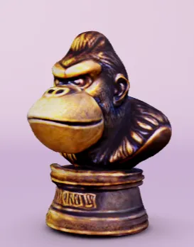 Statue de Donkey Kong façon bronze