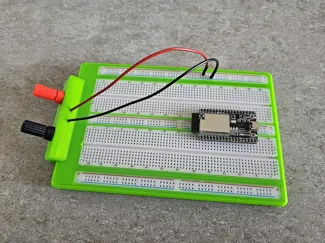 Breadboard ESP-friendly for 2x 830 PINs (MB-102) with banana connector posts