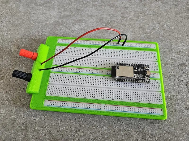 Breadboard ESP-friendly for 2x 830 PINs (MB-102) with banana connector posts
