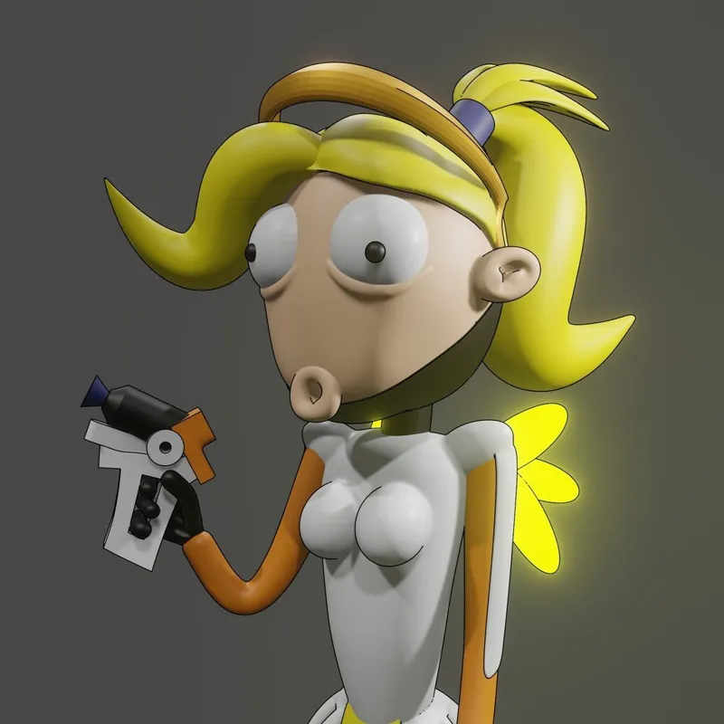Overwatch Mersy figurine based on ArhyBES design 3D print model