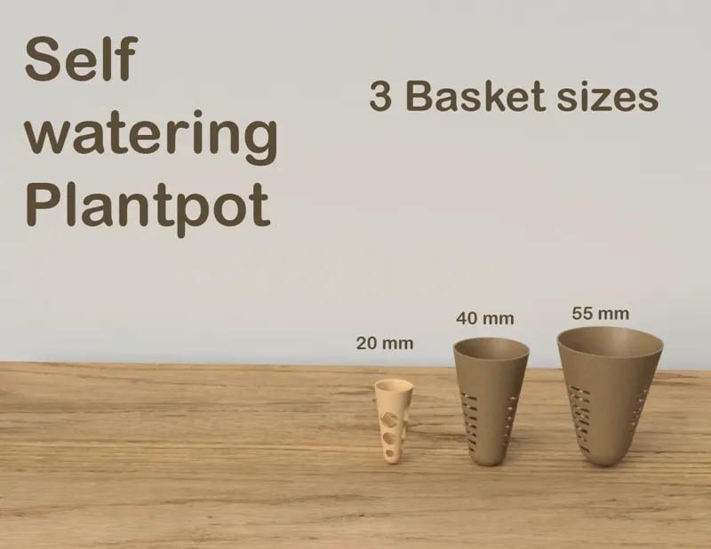 Basket for self watering