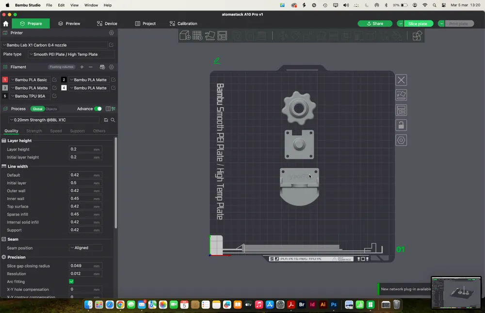 Atomstack A10 Pro Z axis screw adjustment v1 Remixed by contabilita