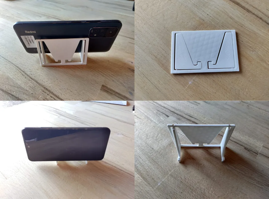 Support téléphone minimaliste format carte bancaire