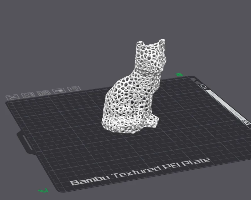 Voronoi Fox Sculpture