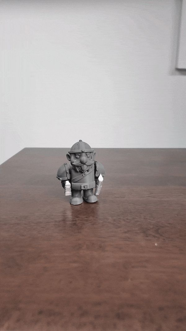 Articulated Dwarf Warrior - Print in place, Easy print!