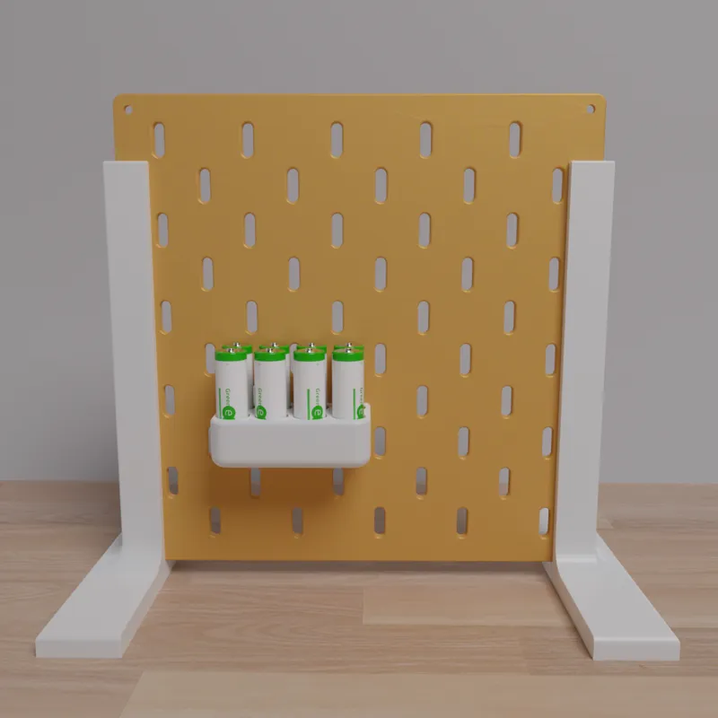 AA Battery Holder/Organizer for Ikea Skadis Pegboard