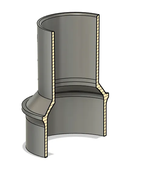 Hose adapter 50mm OD -> 34.6mm-33.7mm ID by 3Dist - MakerWorld