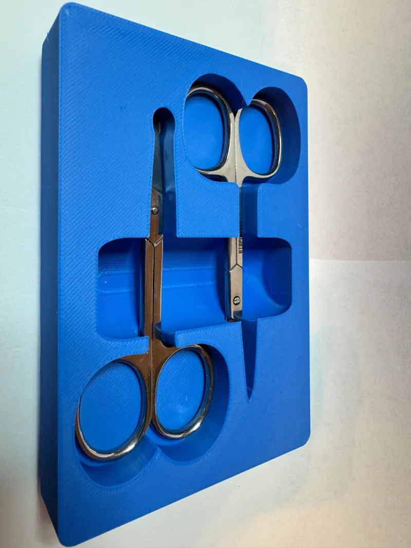 Gridfinity beard trimming scissor storage