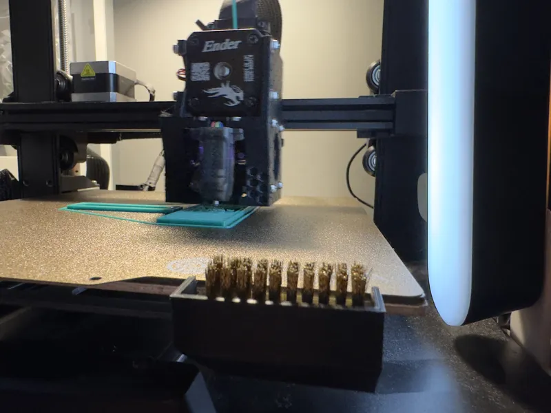 Brass Brush nozzle wipe Ender 3 V3 SE