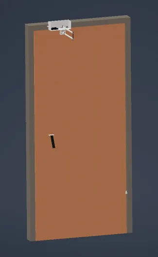 CAD Model for Housing, Door Arm, Motor Bases, Door Sample