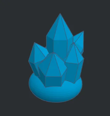 Low poly crystal sculpture