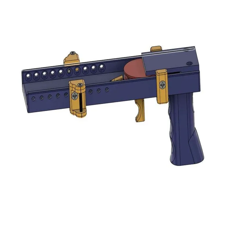 Adjustable disc launcher gun