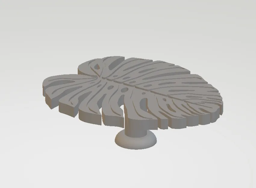 Poignée de porte feuille de monstera