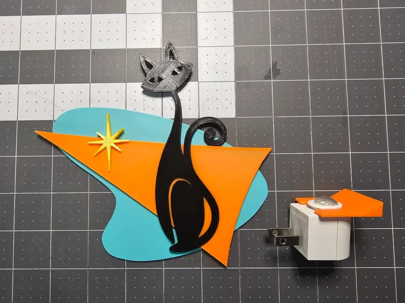 Retro Atomic Cat Nightlight Cover