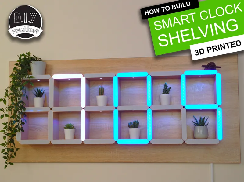 DIY Giant Hidden Shelf Edge Clock