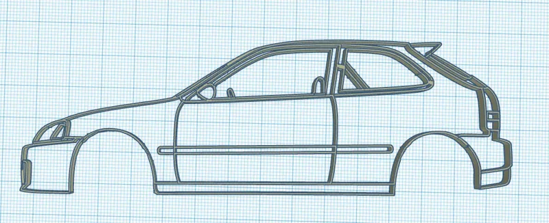Honda Civic EK9 Wall Mounted Car