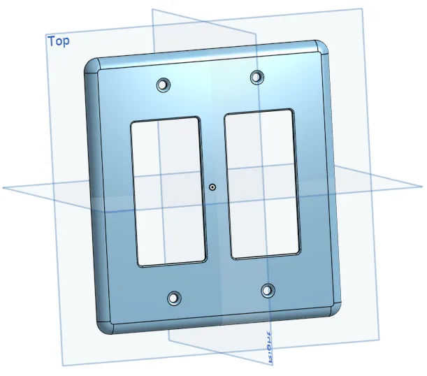double light switch-outlet cover