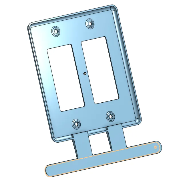 Double outlet / light switch key hook by av8r37 MakerWorld