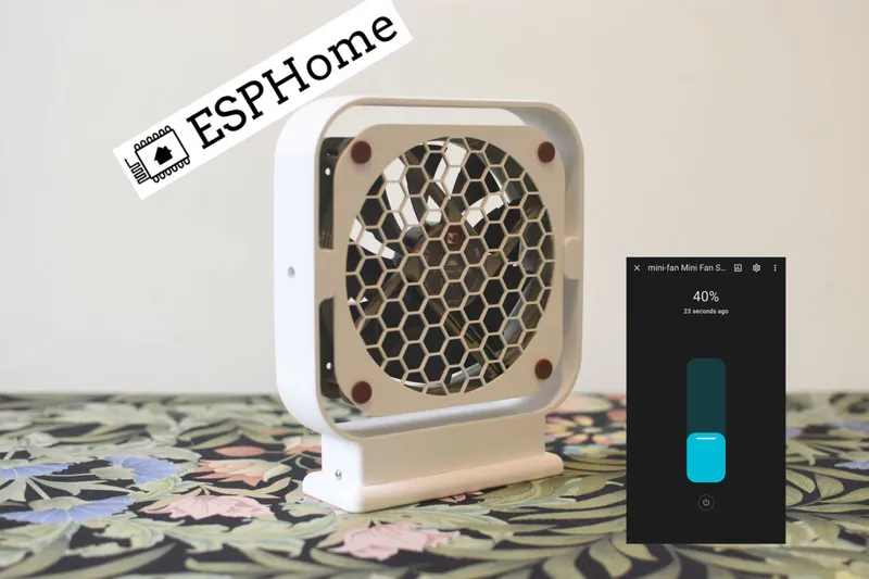 Home Assistant compatible desk fan (120mm)
