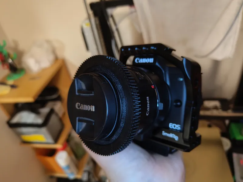 Canon 50/1.8 II focus gear for DJI Ronin focus motor