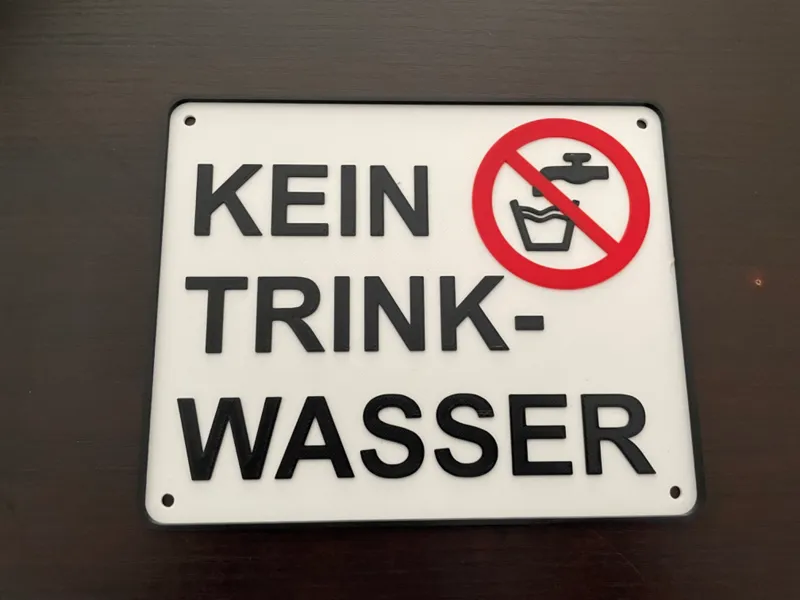 Schild Kein Trinkwasser Multicolor