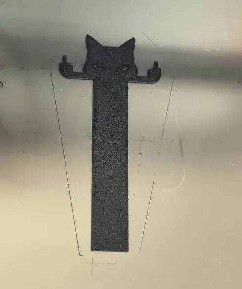 Cat middlefinger bookmark 