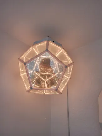 easy DIY infinite dodecahedron lamp 
