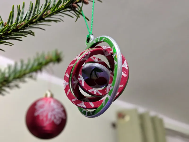Christmas Tree Ball Ornament - Print in Place - MMU / AMS