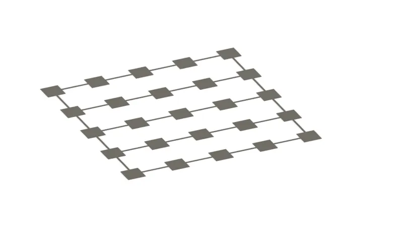 .2mm first layer test (20x20 Squares 30mm spacing)