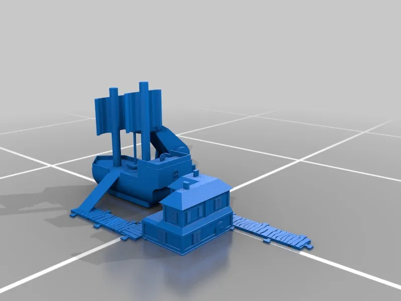 1cm scale docks