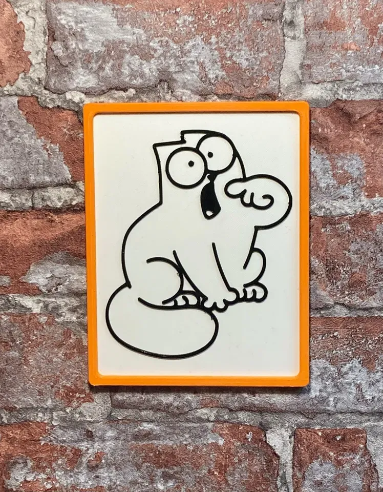 simons cat 2d wall art