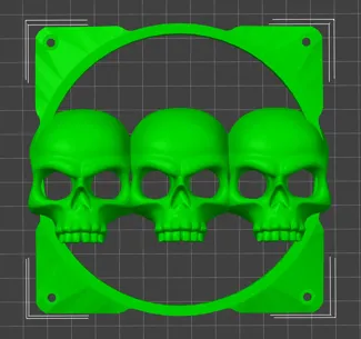 halloween fan grill skeleton theme