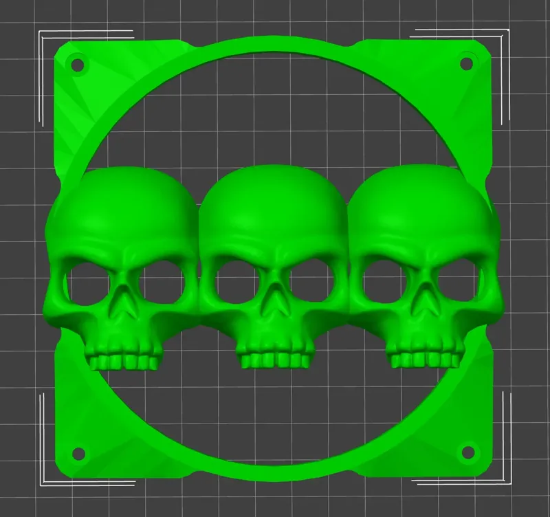 halloween fan grill skeleton theme